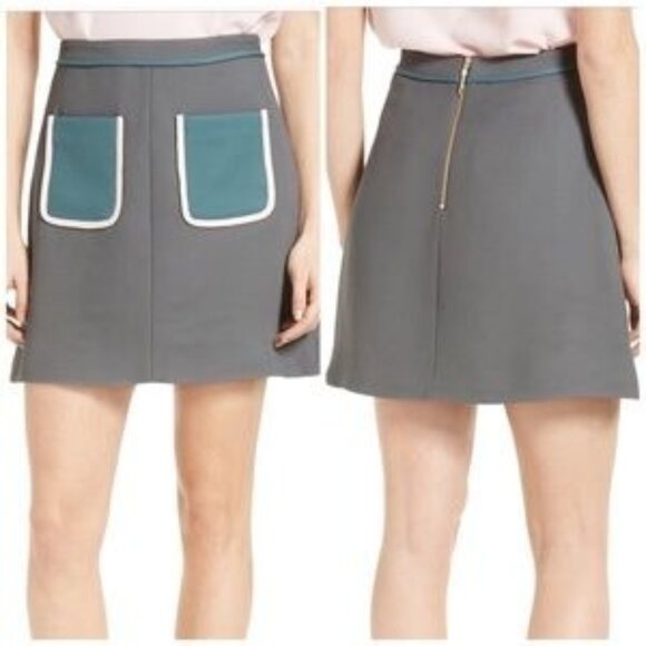 Ted Baker Naira Contrast Pocket Mini Skirt - Picture 1 of 8